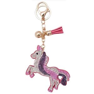 Unicorn Pink Purple Keychain